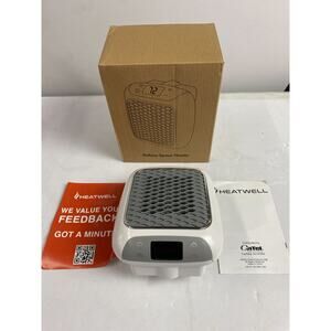 NWT Space Heater Portable Heater for Indoor Use Adjust Temperature Flame,white